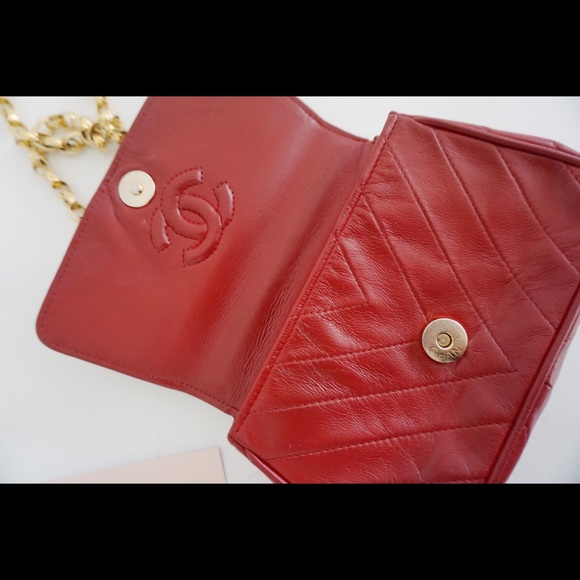 Vintage Chevron Lambskin Gripoix Mini - Picture 5 of 7